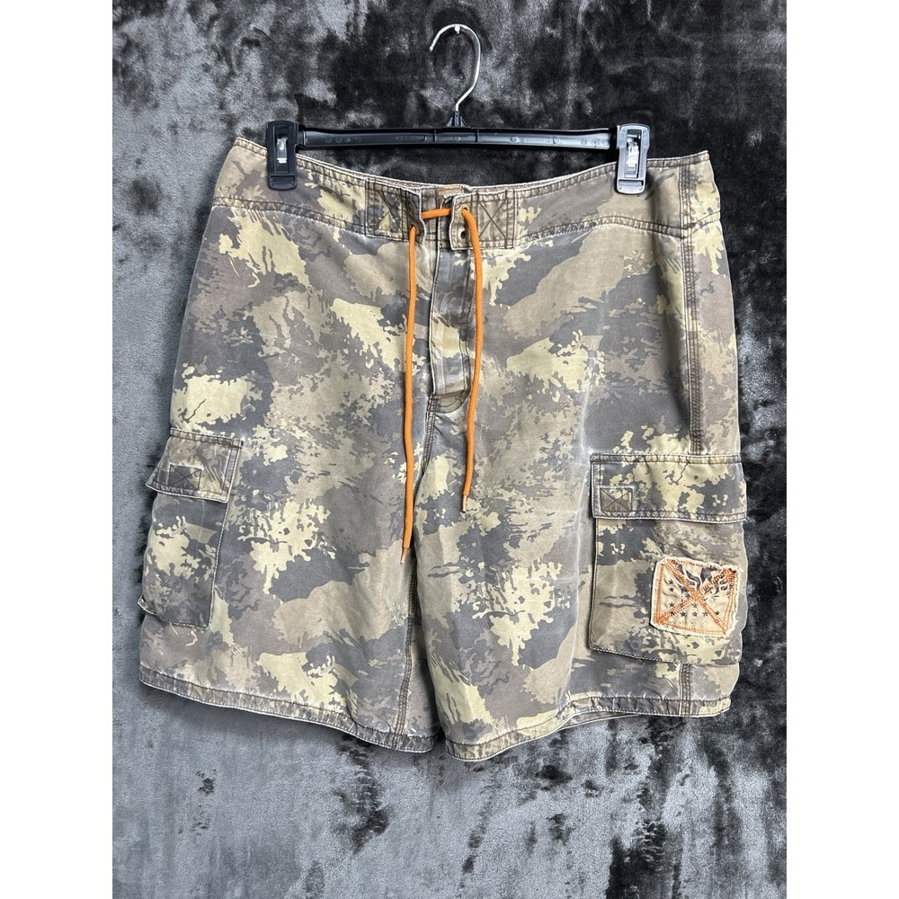 Mossimo Men's‎ Size: 36 Camo Cargo Board Shorts Surf Swim Beach Streetwear
